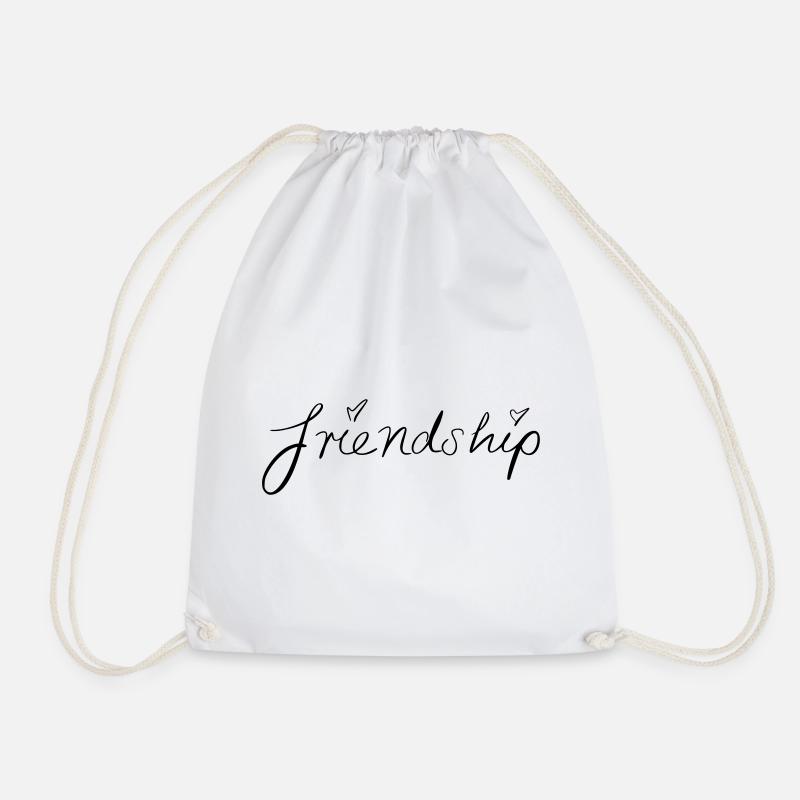friendship - Drawstring Bag - white