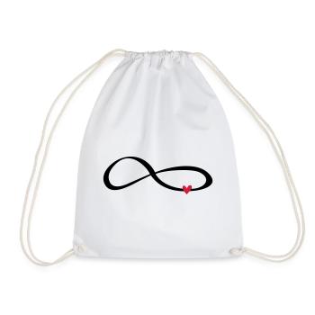 Infinity sign symbol gift love - Drawstring Bag - white - Front