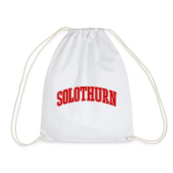 SLOTHURN University Arch Lettering - Drawstring Bag - white - Front