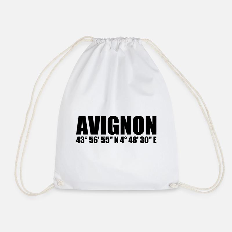 Coordonnées d’Avignon - Sac de sport léger - blanc