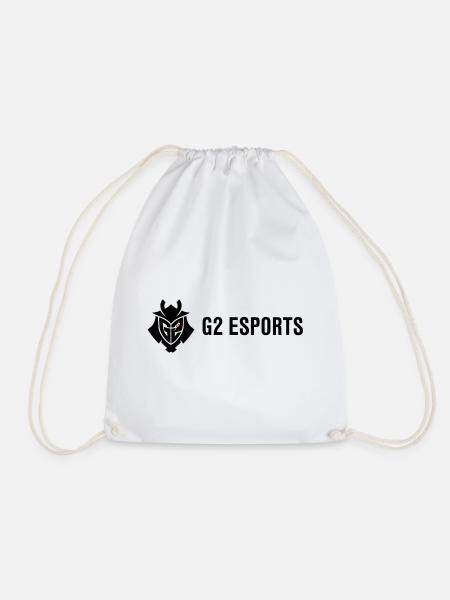 G2 Esports Logo Schwarz Klein - Turnbeutel - Weiß