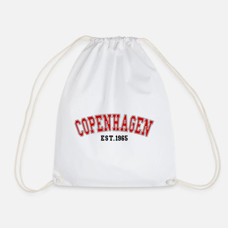 Copenhagen Est. 1965 - Drawstring Bag - white