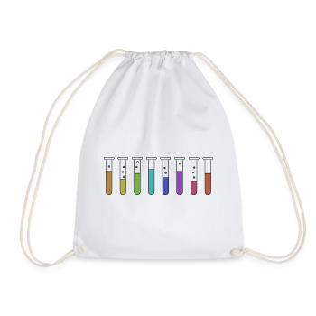 Tubes à essai avec produits chimiques - Sac de sport léger - blanc - Devant