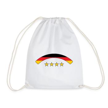 German Flag - Germany - Drawstring Bag - white - Front