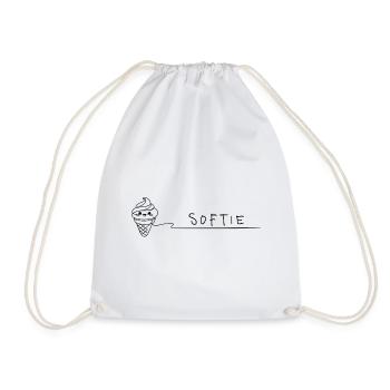 Softie Süßes Softeis Doodle Line Art - Drawstring Bag - white - Front