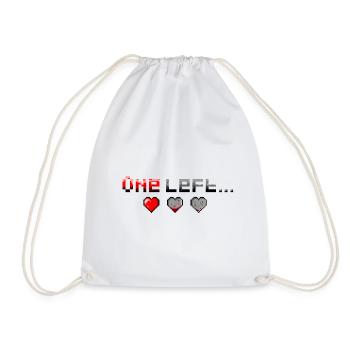 Pixel Art One Heart Left - Turnbeutel - Weiß - Vorne