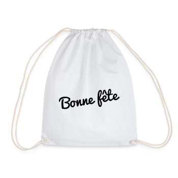 HAPPY BIRTHDAY. MOTHER'S DAY. FATHER'S DAY. PARTY - Drawstring Bag - white - Front