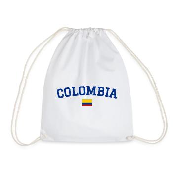 Drapeau de la Colombie Bleu - Sac de sport léger - blanc - Devant