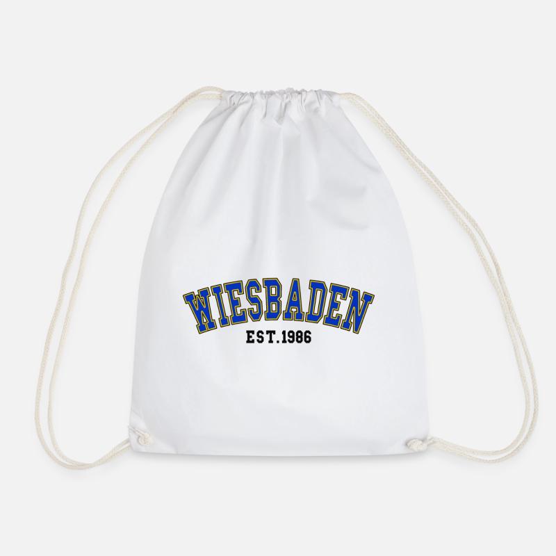 Wiesbaden Est. 1986 - Drawstring Bag - white