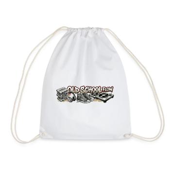 Old School Flow Retro Hip-Hop Motif - Drawstring Bag - white - Front