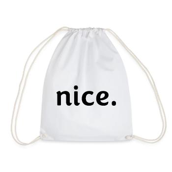 nice. - Turnbeutel - Weiß - Vorne