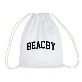Beachy minimalist summer beach style - Drawstring Bag - white - Front