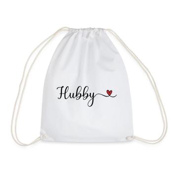 Hubby Heart - Turnbeutel - Weiß - Vorne