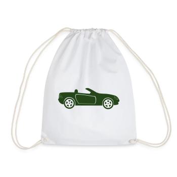 Auto Cabrio Silhouette - Turnbeutel - Weiß - Vorne