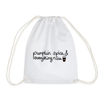 Pumpkin Spice & Everything nice - Herbstdesign - Turnbeutel - Weiß - Vorne
