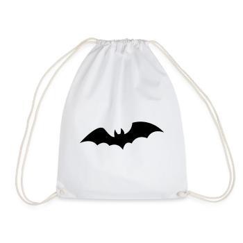 bat - Drawstring Bag - white - Front