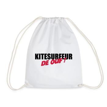 Kiteboarding Kitesurfing Kitesurf Kitesurfer Kiter - Drawstring Bag - white - Front