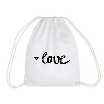 Love - Drawstring Bag - white - Front