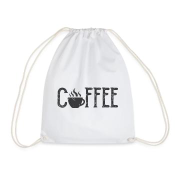 Coffee Cafe Kaffee Symbol Logo icon Illustration - Turnbeutel - Weiß - Vorne