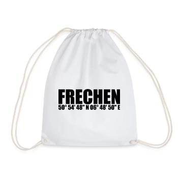 Frechen Koordinaten - Turnbeutel - Weiß - Vorne