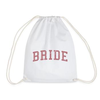 Braut passende Verlobung Brautdusche Hochzeit - Turnbeutel - Weiß - Vorne