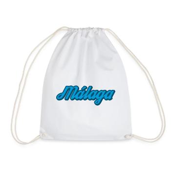 Málaga Coastal Script Blue - Drawstring Bag - white - Front