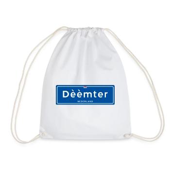 Panneau de nom de lieu Dèèèmter (Deventer) - Sac de sport léger - blanc - Devant
