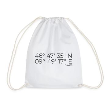 Coordinates Davos Graubünden - Drawstring Bag - white - Front