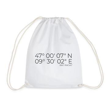 Coordinates Bad Ragaz, Switzerland - Drawstring Bag - white - Front