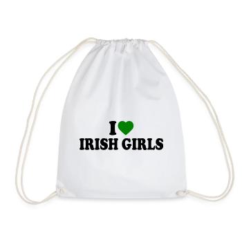I love irish girls - Turnbeutel - Weiß - Vorne