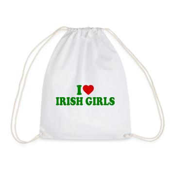 I love irish girls - Turnbeutel - Weiß - Vorne
