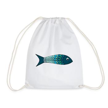 EASTER. FISH. APRIL FOOL. HOLIDAY. SUMMER - Drawstring Bag - white - Front
