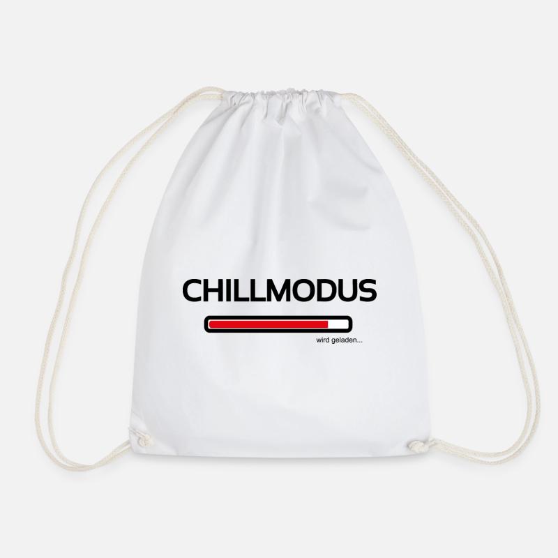 Chill mode - today we only rest - Drawstring Bag - white
