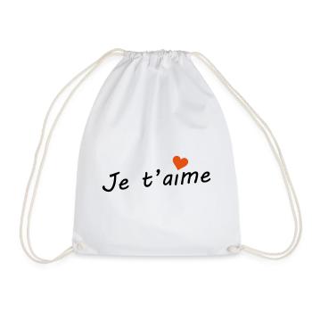 Je t'aime  - Sac de sport léger - blanc - Devant