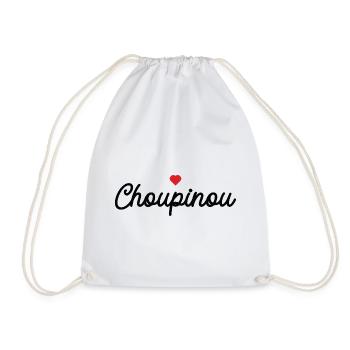 Choupinou Cœur Script - Sac de sport léger - blanc - Devant