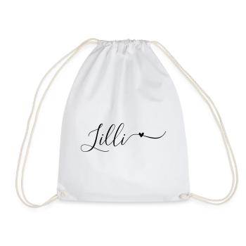 Nom de famille Lilli Prénom décoratif - Sac de sport léger - blanc - Devant