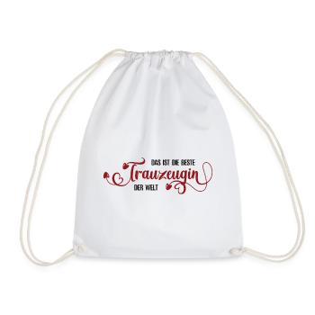 Maid of Honor Best Friend Sister Wedding - Drawstring Bag - white - Front