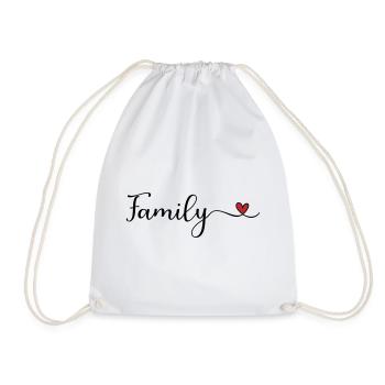 Familie - Turnbeutel - Weiß - Vorne