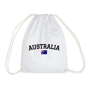Australien Flagge Design Schwarz - Turnbeutel - Weiß - Vorne