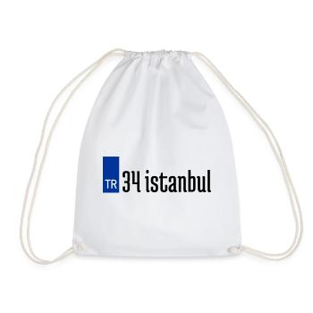 34 İstanbul Plaka Streetwear - Turnbeutel - Weiß - Vorne
