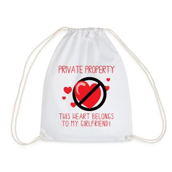 Girlfriend This Heart Belongs To My Girlfriend - Sac de sport léger - blanc - Devant