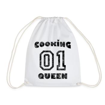 Reine cuisine avec vintage couronne - Sac de sport léger - blanc - Devant