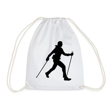 Nordic walking - Turnbeutel - Weiß - Vorne