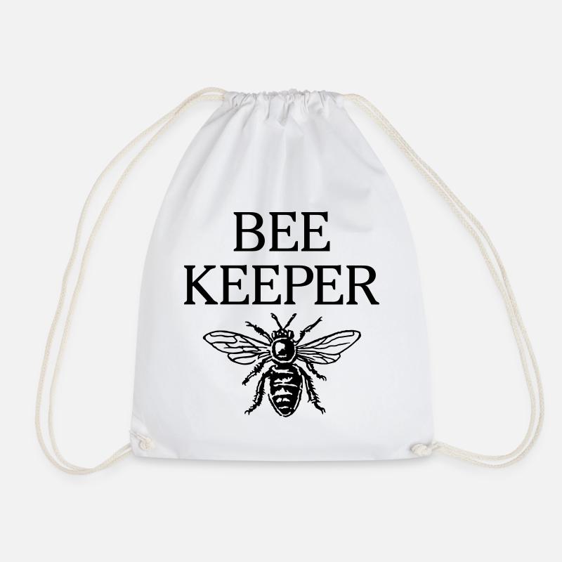 Beekeeper - Drawstring Bag - white