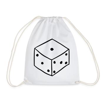 Cube - Drawstring Bag - white - Front