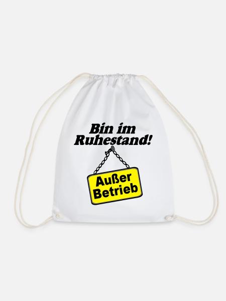 Rente Rentner Rentnerin Bin im Ruhestand(25) - Turnbeutel - Weiß