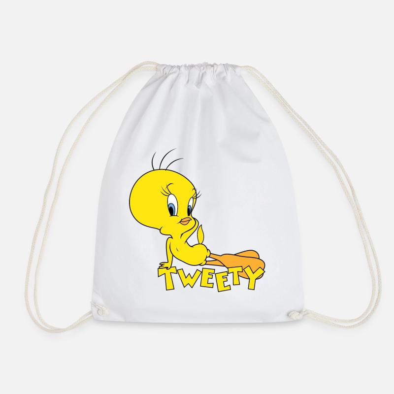 Looney Tunes Tweety Bird Pose - Drawstring Bag - white