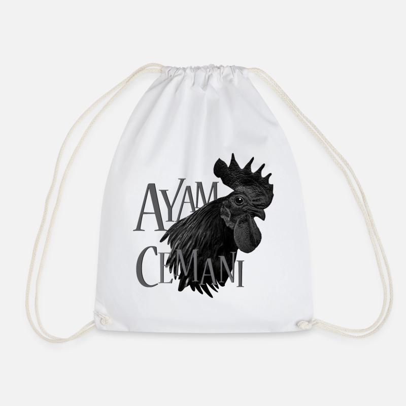 Ayam Cemani - Turnbeutel - Weiß