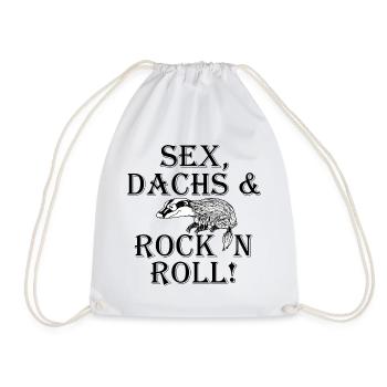 Sex Dachs Rock'n'Roll - Turnbeutel - Weiß - Vorne