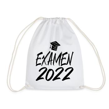 Abschluss Examen 2022 Hut Pinselschrift - Turnbeutel - Weiß - Vorne